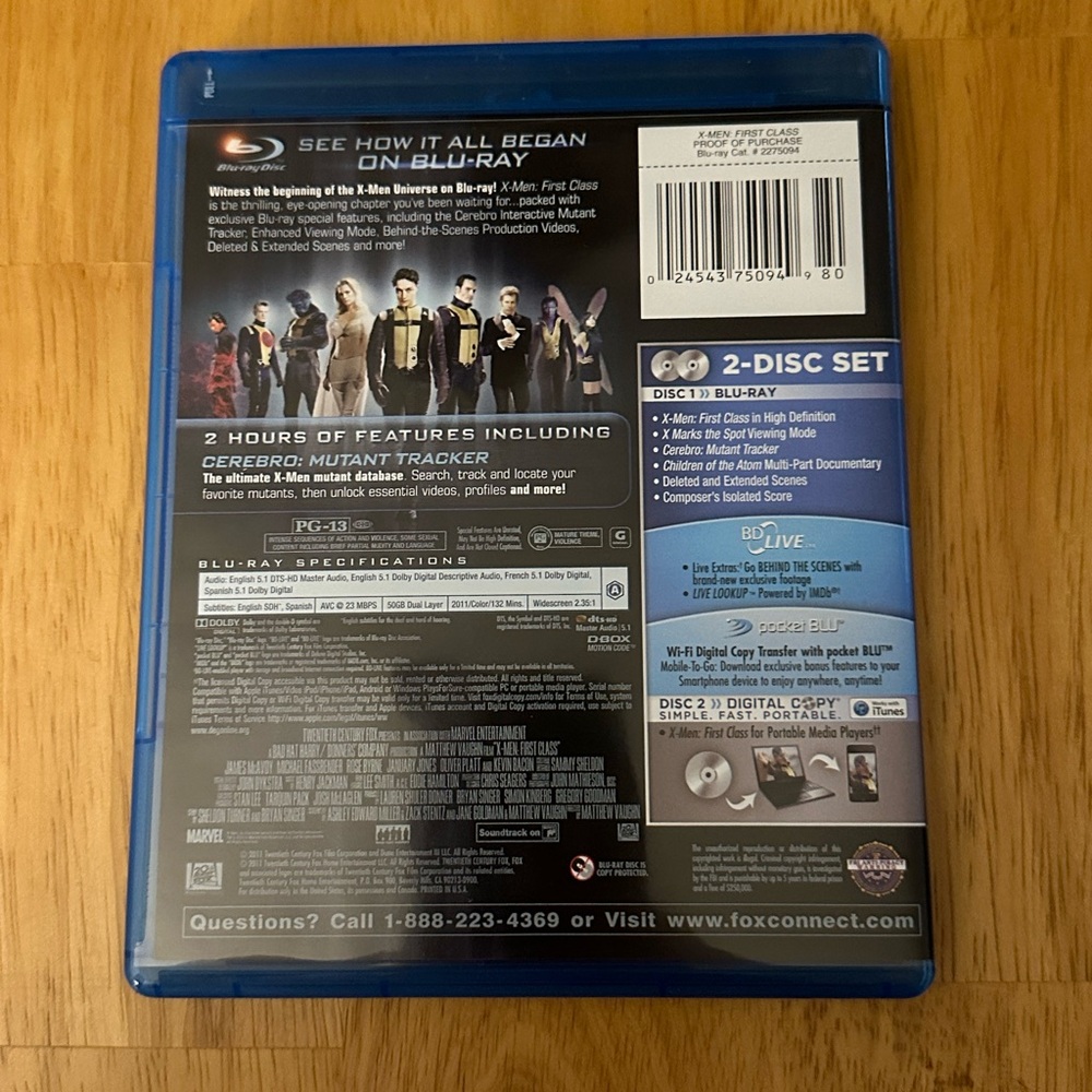 X-Men First Class Blu-Ray + Digital Copy - Picture 2 of 4